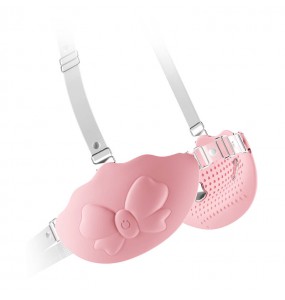 MizzZee - Bowknot Electric Shock Vibrating Nipple Pads (Smart APP Model - Chargeable)